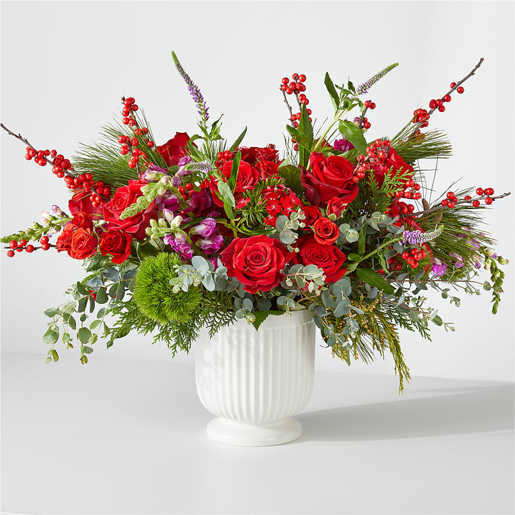 Big Red Bow Bouquet – Fleuriste Boutique Du Moulin, L'ile-perrot PQ