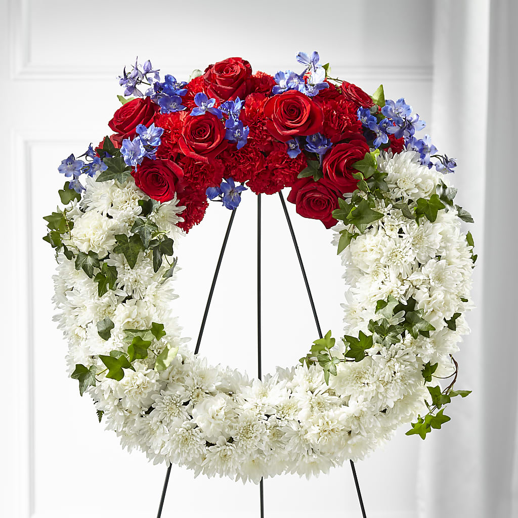 Patriotic Passion Wreath – Fleuriste Boutique Du Moulin, L'ile-perrot PQ