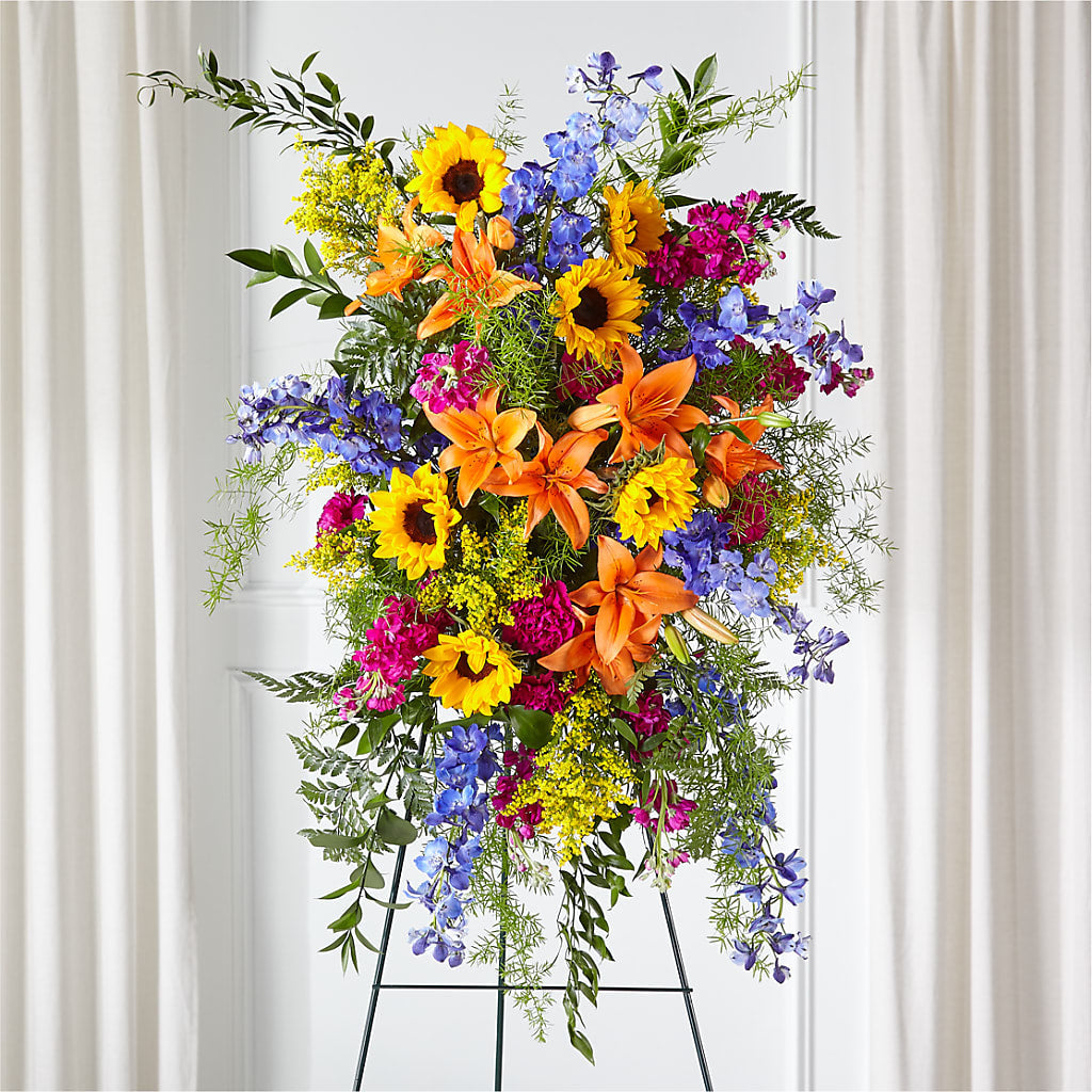 Sunlit Memories Standing Spray (Standard) – Fleuriste Boutique Du Moulin, L'ile-perrot PQ