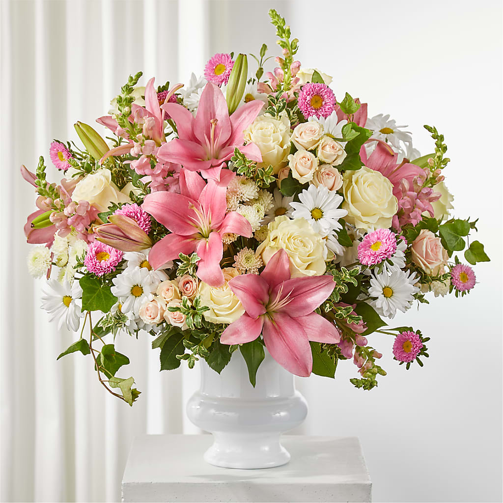 Empathetic Blooms Urn Arrangement – Fleuriste Boutique Du Moulin, L'ile-perrot PQ