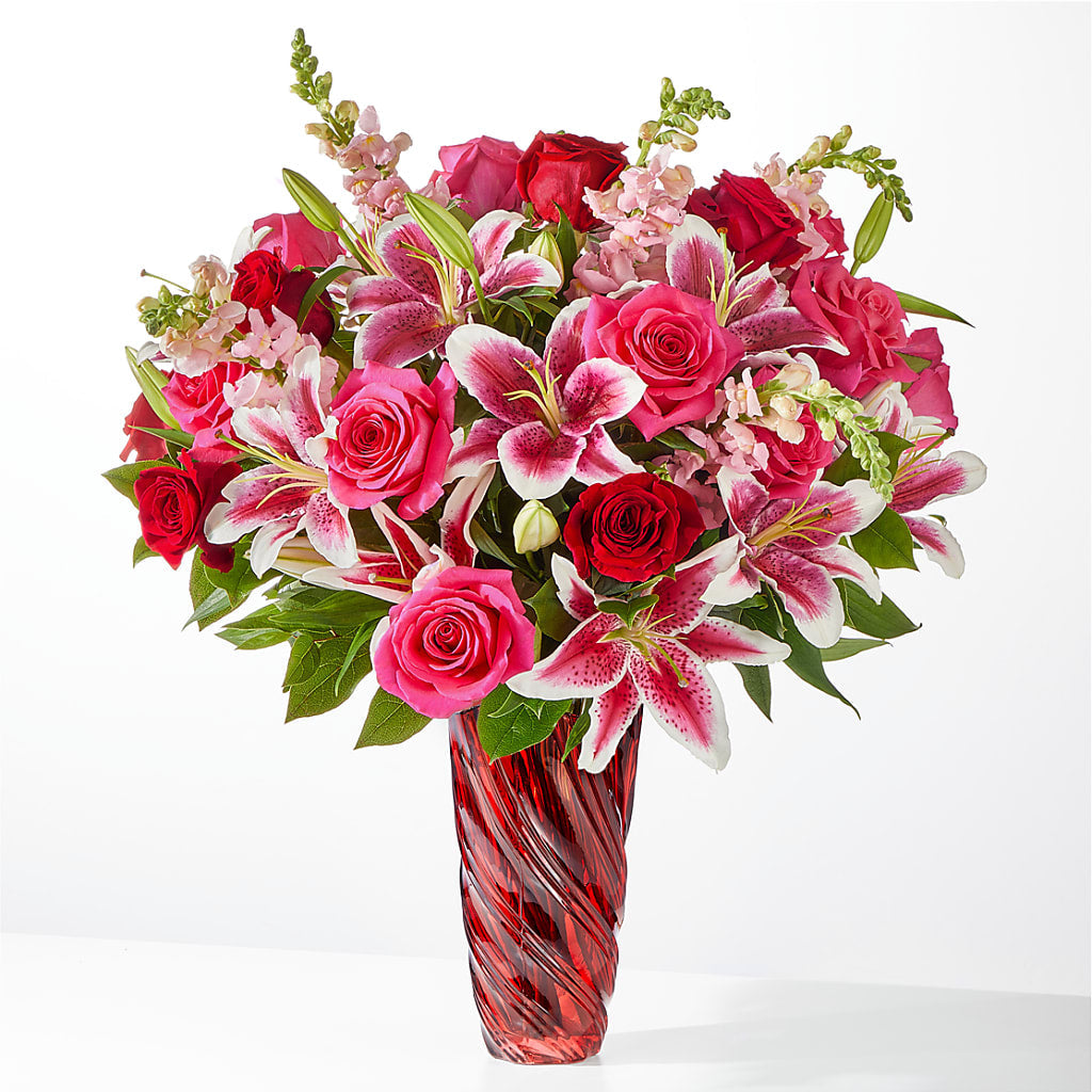 Always You Bouquet with Luxe Swirl Vase – Fleuriste Boutique Du Moulin, L'ile-perrot PQ