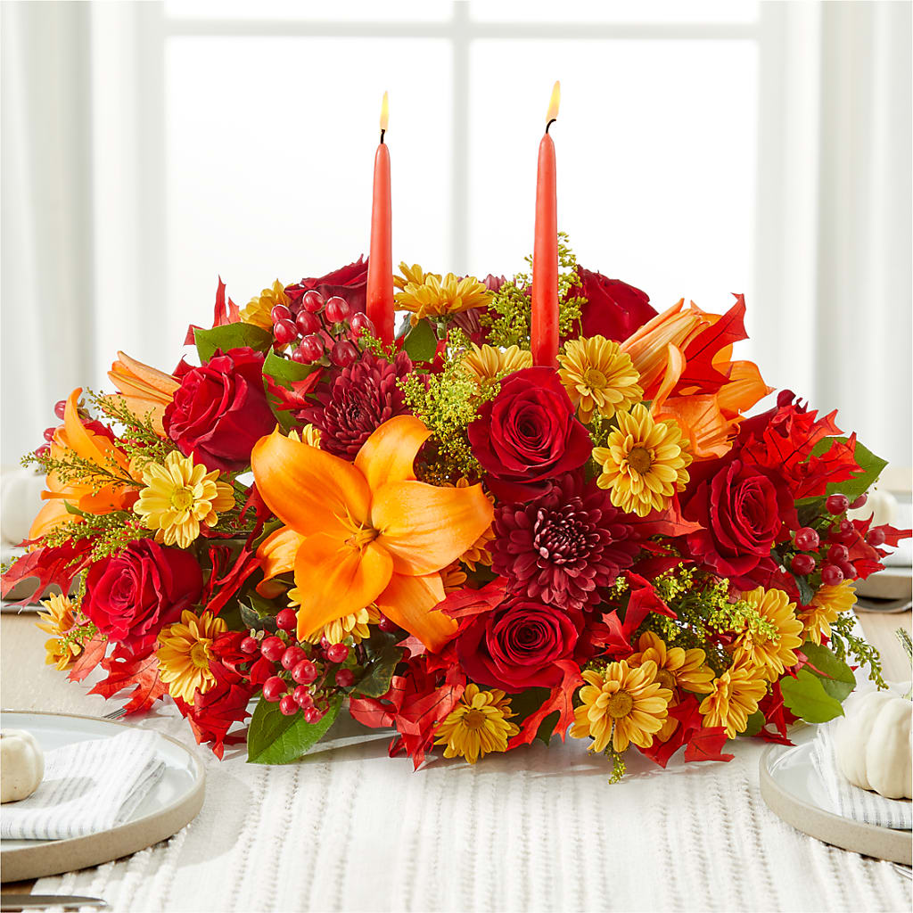 Autumn's Embrace Centerpiece – Fleuriste Boutique Du Moulin, L'ile-perrot PQ
