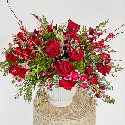 Big Red Bow Bouquet –  Fleuriste Boutique Du Moulin, L'ile-perrot PQ
