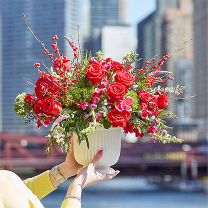 Big Red Bow Bouquet –  Fleuriste Boutique Du Moulin, L'ile-perrot PQ