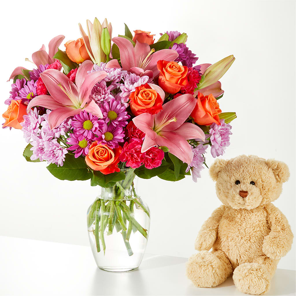 One and Only Bouquet and Bear Bundle –  Fleuriste Boutique Du Moulin, L'ile-perrot PQ