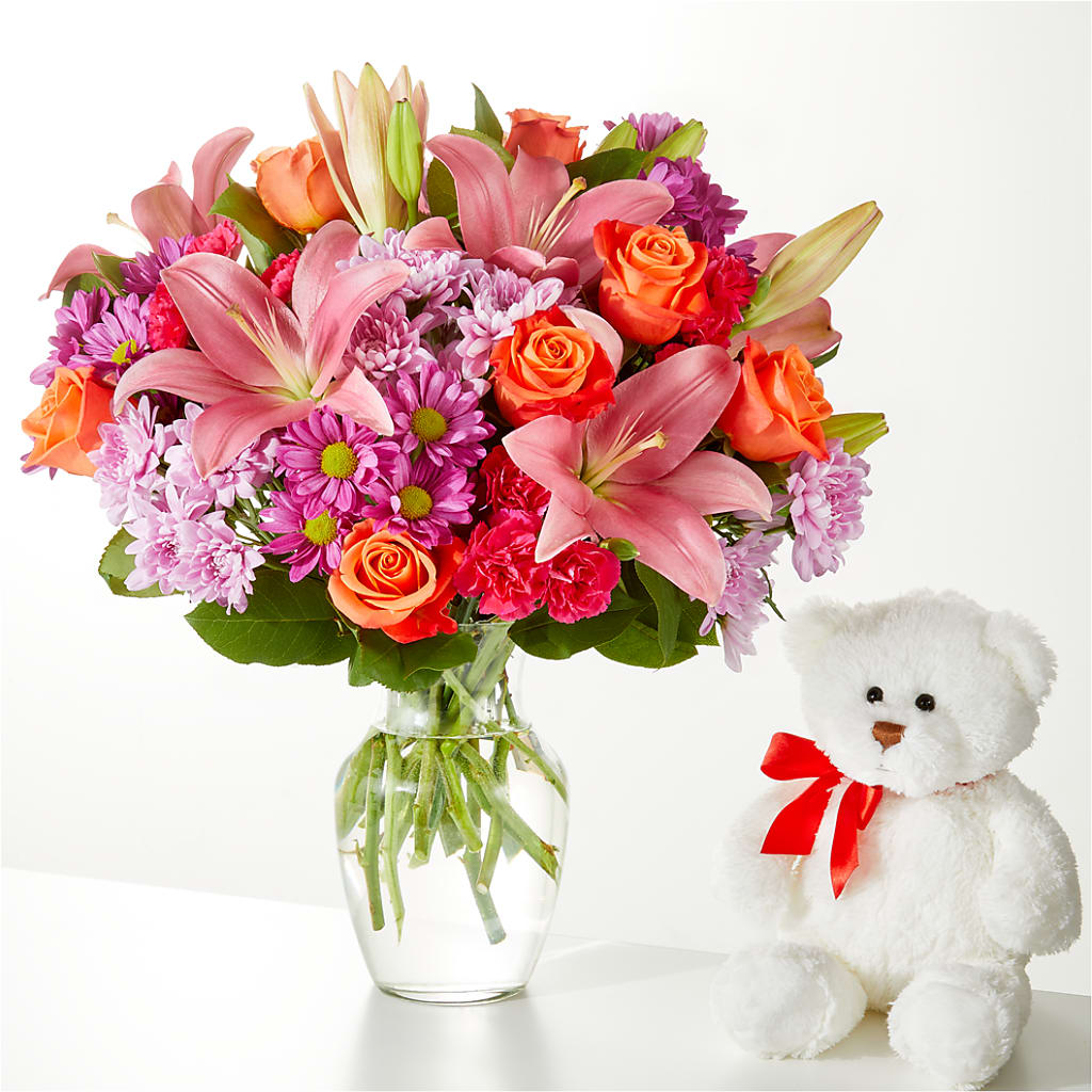 One and Only Bouquet and Bear Bundle –  Fleuriste Boutique Du Moulin, L'ile-perrot PQ