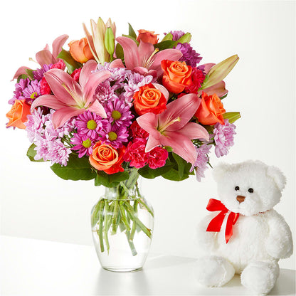 One and Only Bouquet and Bear Bundle –  Fleuriste Boutique Du Moulin, L'ile-perrot PQ