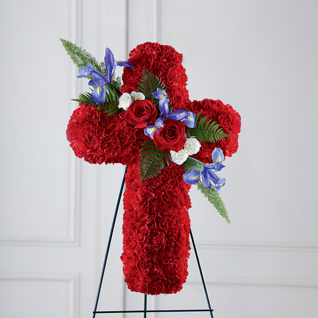 Faithful Hero Floral Cross –  Fleuriste Boutique Du Moulin, L'ile-perrot PQ