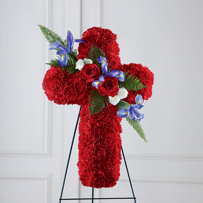 Faithful Hero Floral Cross –  Fleuriste Boutique Du Moulin, L'ile-perrot PQ