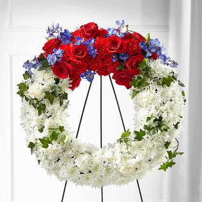 Patriotic Passion Wreath –  Fleuriste Boutique Du Moulin, L'ile-perrot PQ
