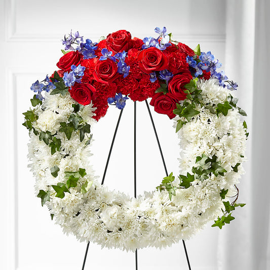 Patriotic Passion Wreath –  Fleuriste Boutique Du Moulin, L'ile-perrot PQ