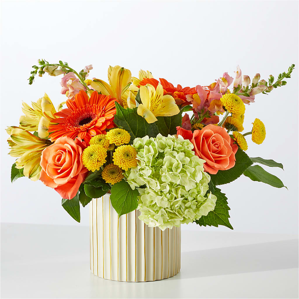 Autumn Sunshine Bouquet with Ivory Vase –  Fleuriste Boutique Du Moulin, L'ile-perrot PQ