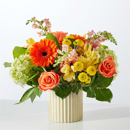 Autumn Sunshine Bouquet with Ivory Vase –  Fleuriste Boutique Du Moulin, L'ile-perrot PQ