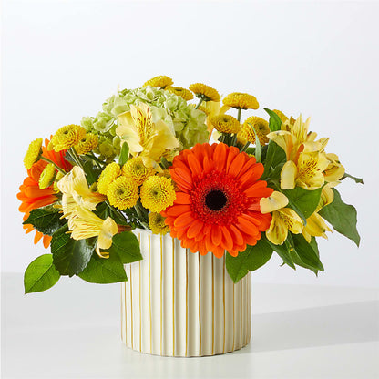 Autumn Sunshine Bouquet with Ivory Vase –  Fleuriste Boutique Du Moulin, L'ile-perrot PQ