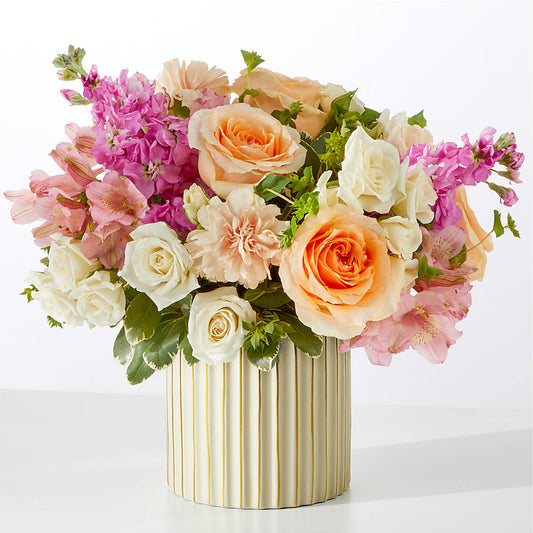 Paradise Bouquet with Ivory Vase –  Fleuriste Boutique Du Moulin, L'ile-perrot PQ