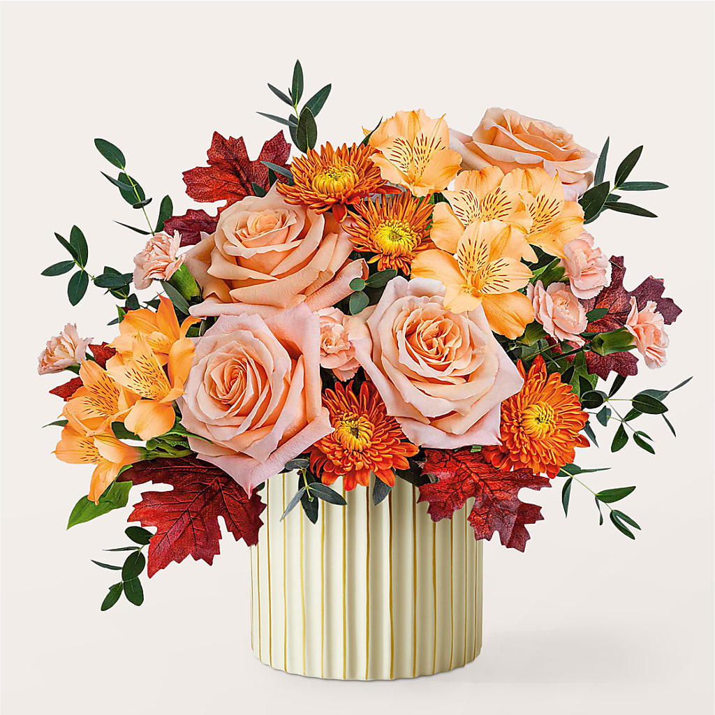 Spiced Latte Bouquet with Ivory Vase –  Fleuriste Boutique Du Moulin, L'ile-perrot PQ
