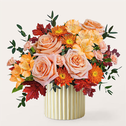 Spiced Latte Bouquet with Ivory Vase –  Fleuriste Boutique Du Moulin, L'ile-perrot PQ