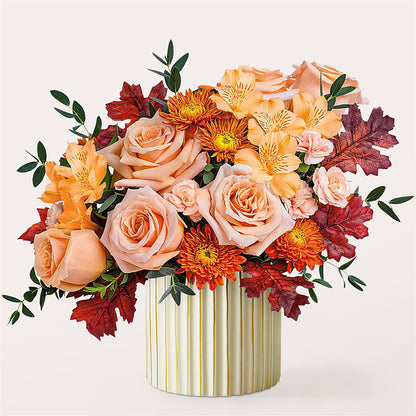 Spiced Latte Bouquet with Ivory Vase –  Fleuriste Boutique Du Moulin, L'ile-perrot PQ