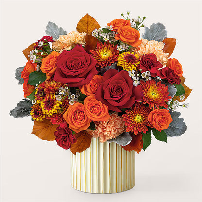 Merlot Bouquet with Ivory Vase –  Fleuriste Boutique Du Moulin, L'ile-perrot PQ