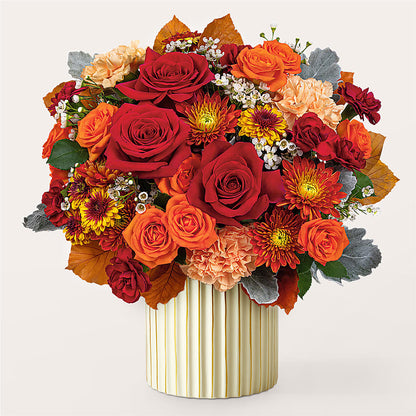 Merlot Bouquet with Ivory Vase –  Fleuriste Boutique Du Moulin, L'ile-perrot PQ