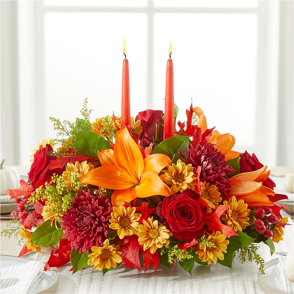 Autumn's Embrace Centerpiece –  Fleuriste Boutique Du Moulin, L'ile-perrot PQ