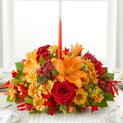 Autumn's Embrace Centerpiece –  Fleuriste Boutique Du Moulin, L'ile-perrot PQ